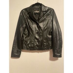 𝅺MAXIMA Wilsons Black Leather Jacket Small